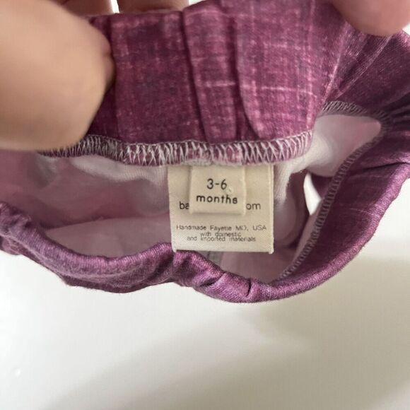 Babysprouts & Co 3-Pc Hoodie Pants Shorties Set Purple Girls Size 3-6 Months - Picture 10 of 11